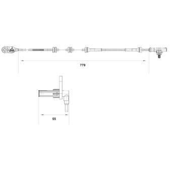 Capteur, vitesse de roue BOSCH OEM 47901AV710