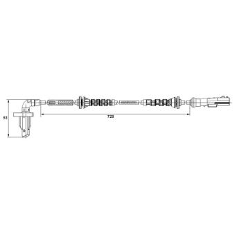 Capteur, vitesse de roue BOSCH OEM 8200457357