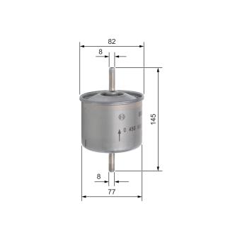 Filtre à carburant BOSCH 0 450 905 324 pour MAZDA 121 1.3 - 50cv