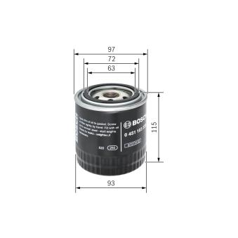 Filtre à huile BOSCH OEM 1301696