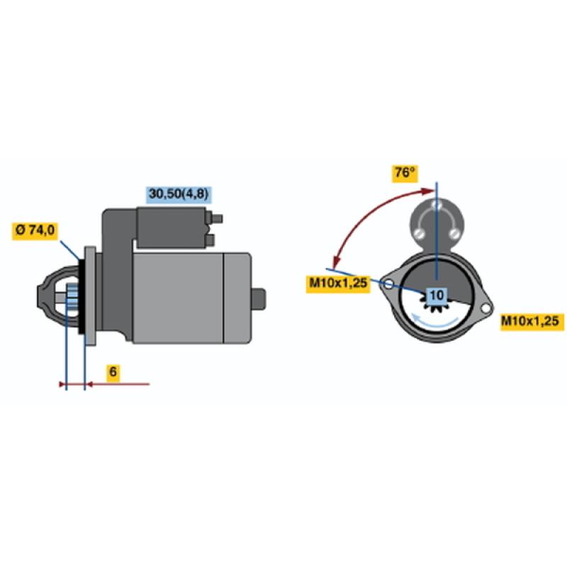 Démarreur BOSCH 0 986 017 500 - Visuel 1