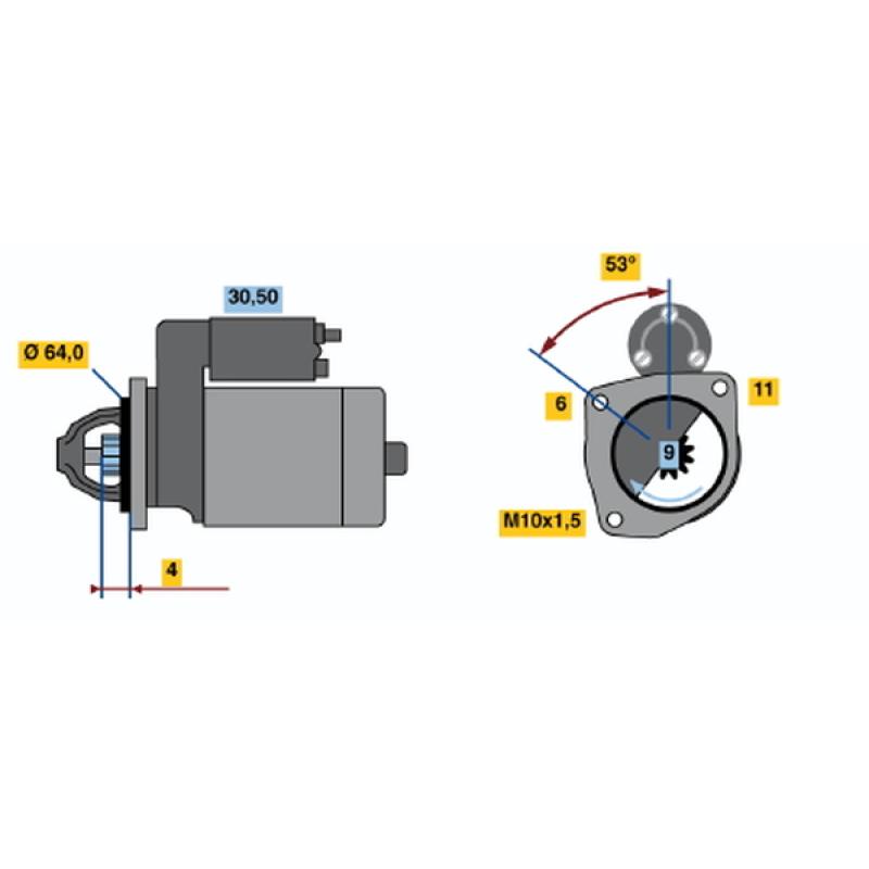 Démarreur BOSCH 0 986 017 840 - Visuel 1