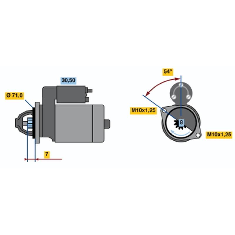Démarreur BOSCH 0 986 018 561 - Visuel 1