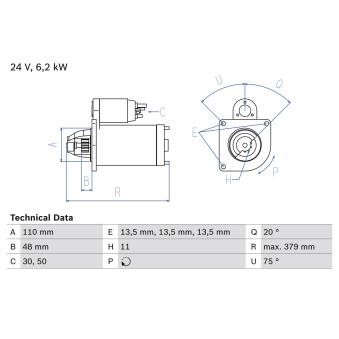 Démarreur BOSCH OEM 1357210