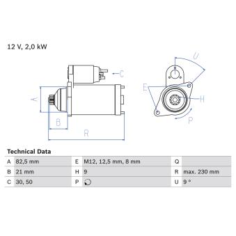 Démarreur BOSCH OEM 069911023M