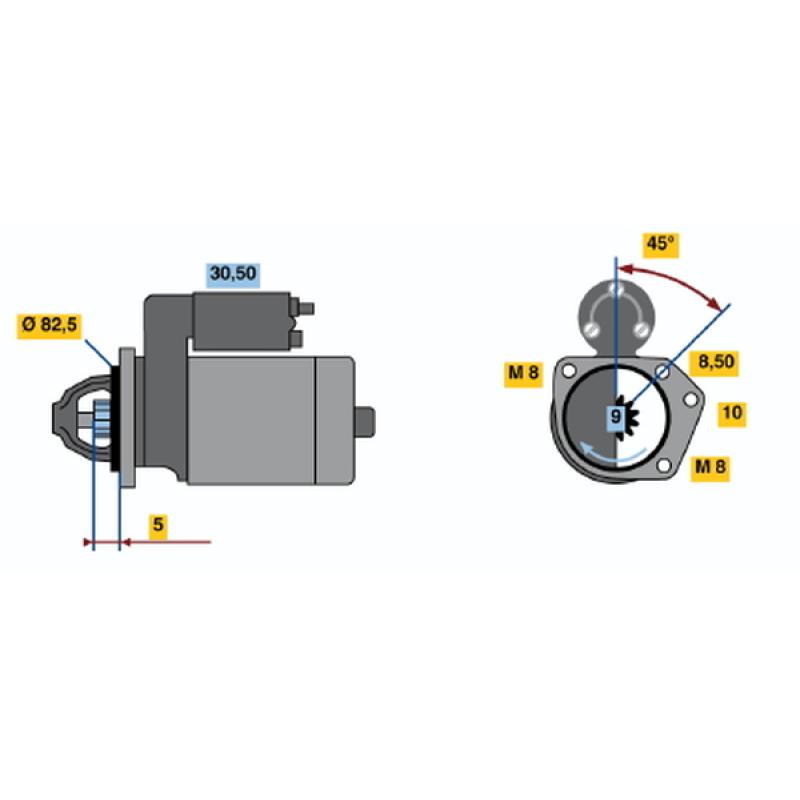 Démarreur BOSCH 0 986 019 311 - Visuel 1