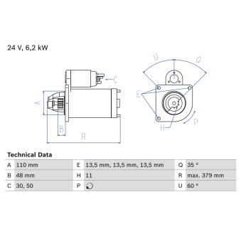 Démarreur BOSCH OEM 1357210