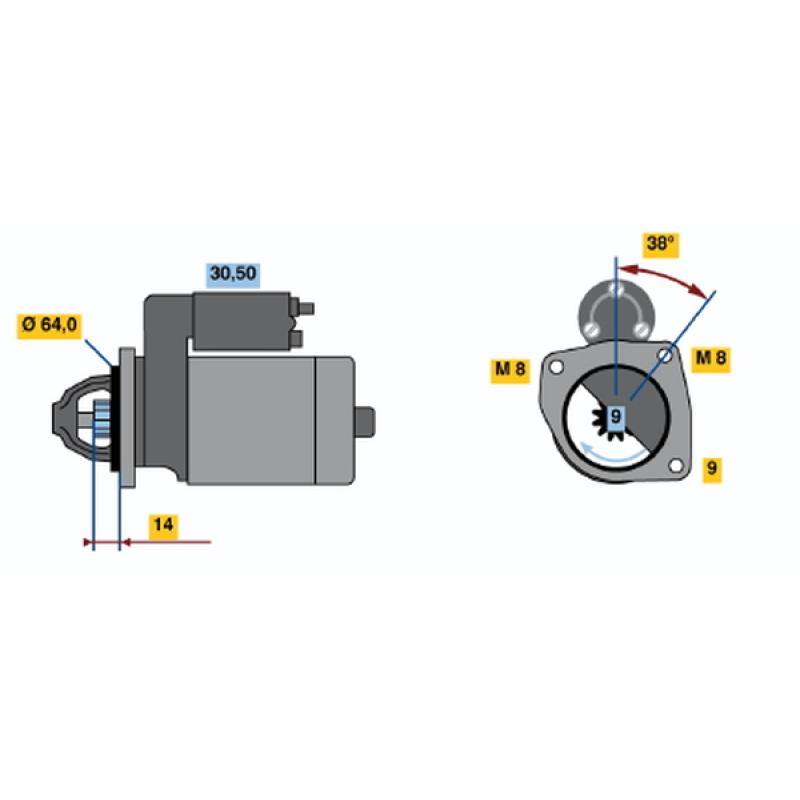 Démarreur BOSCH 0 986 021 590 - Visuel 1