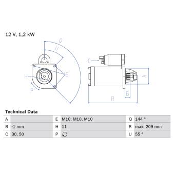 Démarreur BOSCH OEM 8200143045 Démarreur BOSCH OEM 8200143045