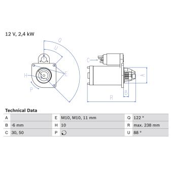 Démarreur BOSCH OEM 8200237594