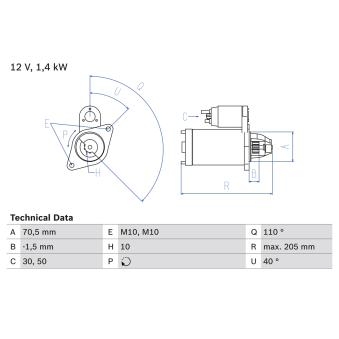Démarreur BOSCH OEM 6G9N11000JB
