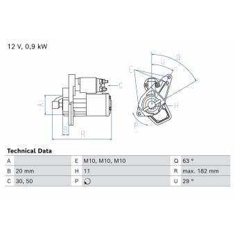 Démarreur BOSCH 0 986 025 990