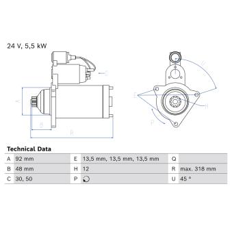 Démarreur BOSCH OEM 51262017199