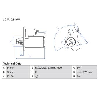 Démarreur BOSCH 0 986 026 250
