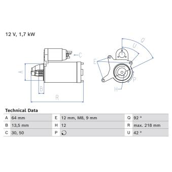 Démarreur BOSCH OEM 3640268