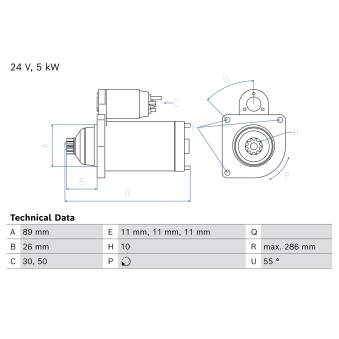 Démarreur BOSCH OEM M8T62471