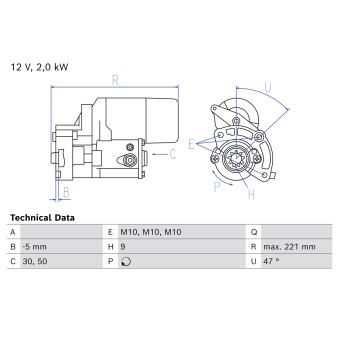 Démarreur BOSCH OEM 6G9N11000NA
