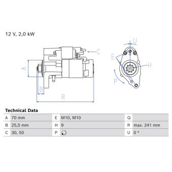 Démarreur BOSCH OEM LR080299