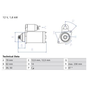 Démarreur BOSCH 0 986 026 970