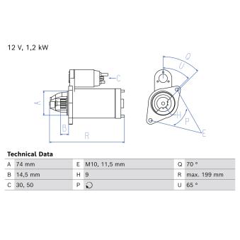 Démarreur BOSCH OEM 2810037021 Démarreur BOSCH OEM 2810037021