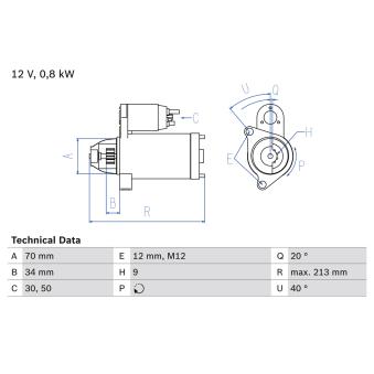 Démarreur BOSCH 0 986 027 060