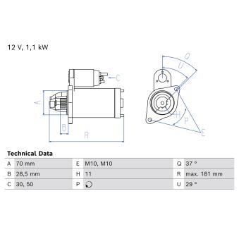 Démarreur BOSCH 0 986 029 170