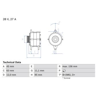 Alternateur BOSCH OEM 4474592