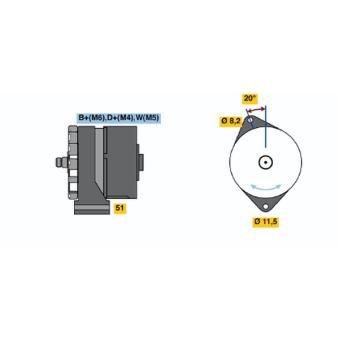 Alternateur BOSCH OEM 1509425 Alternateur BOSCH OEM 1509425