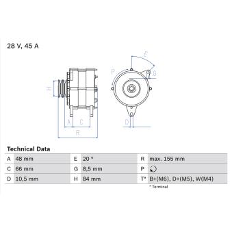 Alternateur BOSCH OEM 5001014175