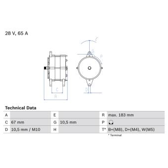 Alternateur BOSCH OEM 1336136