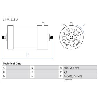 Alternateur BOSCH OEM 96460315600