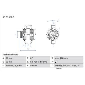 Alternateur BOSCH OEM 0121542002 Alternateur BOSCH OEM 0121542002