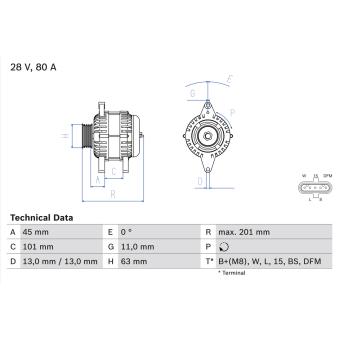 Alternateur BOSCH OEM AT303320