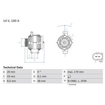 Alternateur BOSCH OEM 7523897