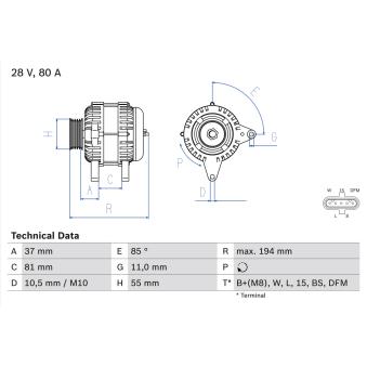 Alternateur BOSCH OEM 1387388