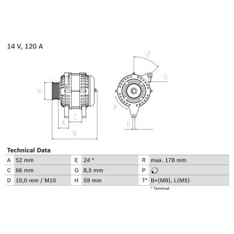 Alternateur BOSCH OEM 5702C0
