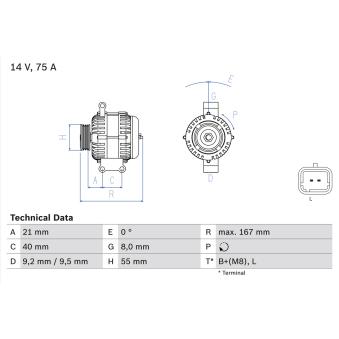 Alternateur BOSCH OEM 2310000QAC