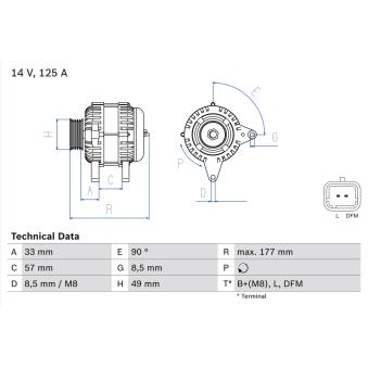 Alternateur BOSCH OEM 8200086162