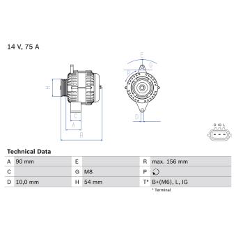 Alternateur BOSCH OEM 3140084E01