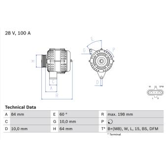 Alternateur BOSCH OEM A4TA8591