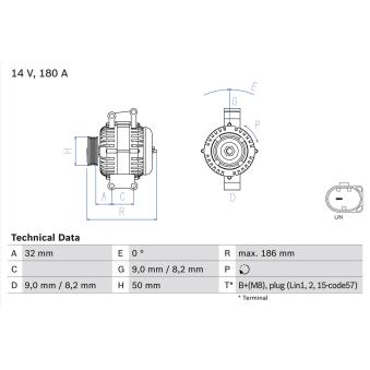 Alternateur BOSCH OEM 0009068802