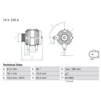 Alternateur BOSCH OEM 12318570675