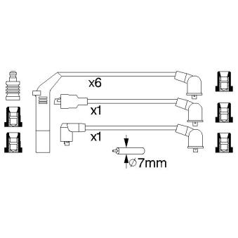 Kit de câbles d'allumage BOSCH 0 986 356 714