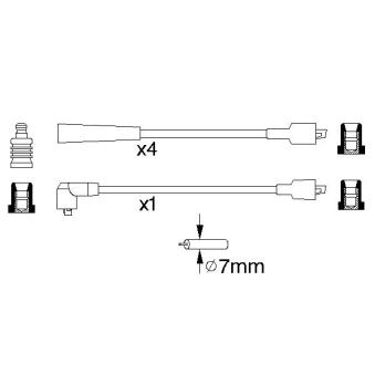 Kit de câbles d'allumage BOSCH 0 986 356 874