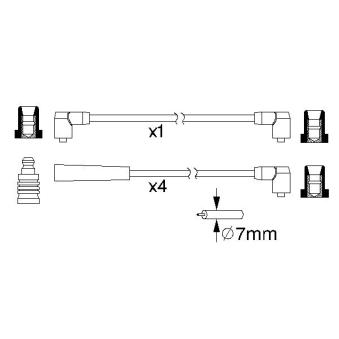 Kit de câbles d'allumage BOSCH 0 986 357 216