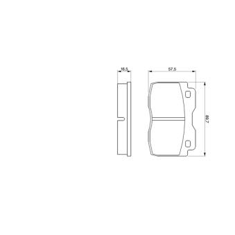 Jeu de 4 plaquettes de frein avant BOSCH 0 986 424 047