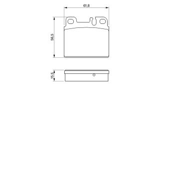 Jeu de 4 plaquettes de frein arrière BOSCH [0 986 424 051]