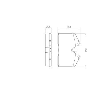 Jeu de 4 plaquettes de frein arrière BOSCH [0 986 424 103]
