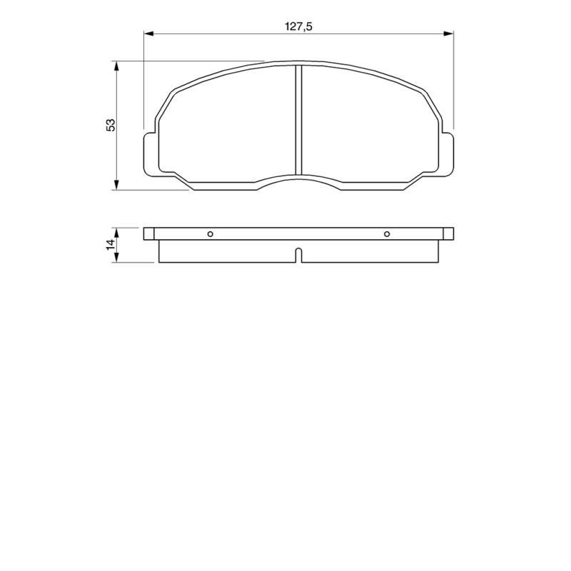 Jeu de 4 plaquettes de frein avant BOSCH 0 986 424 180 - Visuel 1