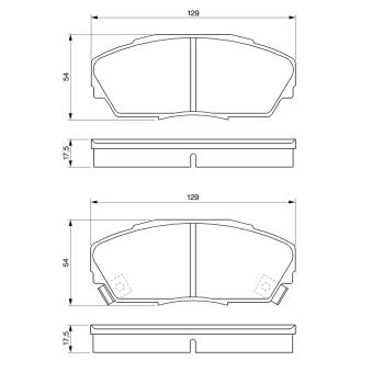 Jeu de 4 plaquettes de frein avant BOSCH 0 986 424 260